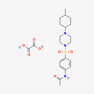 molecular formula C21H31N3O7S B3948256 N-[4-[4-(4-methylcyclohexyl)piperazin-1-yl]sulfonylphenyl]acetamide;oxalic acid 