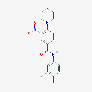 molecular formula C19H20ClN3O3 B3948423 N-(3-chloro-4-methylphenyl)-3-nitro-4-piperidin-1-ylbenzamide 