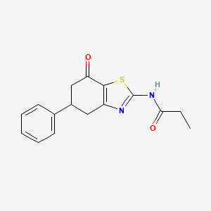 molecular formula C16H16N2O2S B3948476 N-(7-oxo-5-phenyl-4,5,6,7-tetrahydro-1,3-benzothiazol-2-yl)propanamide CAS No. 334506-29-5