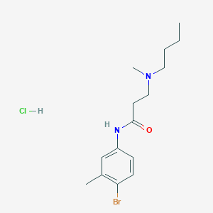 molecular formula C15H24BrClN2O B3948502 N-(4-bromo-3-methylphenyl)-3-[butyl(methyl)amino]propanamide;hydrochloride 