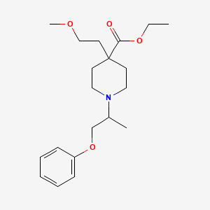 molecular formula C20H31NO4 B3948598 Ethyl 4-(2-methoxyethyl)-1-(1-phenoxypropan-2-yl)piperidine-4-carboxylate 