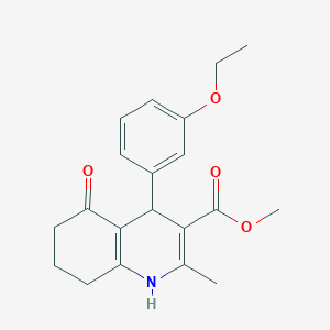 molecular formula C20H23NO4 B394876 Methyl 4-(3-ethoxyphenyl)-2-methyl-5-oxo-1,4,5,6,7,8-hexahydroquinoline-3-carboxylate 
