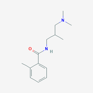 molecular formula C14H22N2O B3949347 N-[3-(dimethylamino)-2-methylpropyl]-2-methylbenzamide 