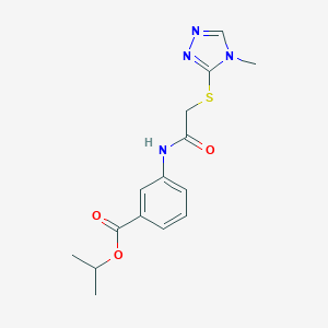 isopropyl 3-({[(4-methyl-4H-1,2,4-triazol-3-yl)sulfanyl]acetyl}amino)benzoate