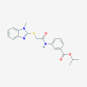 isopropyl 3-({[(1-methyl-1H-benzimidazol-2-yl)sulfanyl]acetyl}amino)benzoate