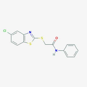 2-[(5-chloro-1,3-benzothiazol-2-yl)thio]-N-phenylacetamide