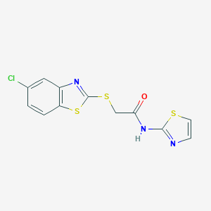 2-[(5-Chloro-1,3-benzothiazol-2-yl)sulfanyl]-N-(1,3-thiazol-2-yl)acetamide