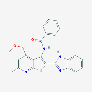 N-[2-(1H-benzimidazol-2-yl)-4-(methoxymethyl)-6-methylthieno[2,3-b]pyridin-3-yl]benzamide