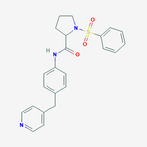 1-(Phenylsulfonyl)-N-[4-(4-pyridinylmethyl)phenyl]-2-pyrrolidinecarboxamide