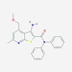 3-amino-4-(methoxymethyl)-6-methyl-N,N-diphenylthieno[2,3-b]pyridine-2-carboxamide