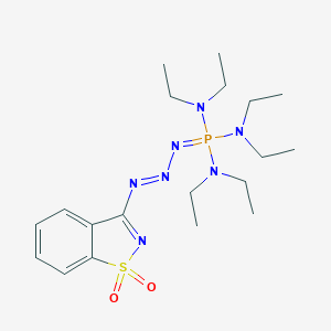 N-{bis(diethylamino)[3-(1,1-dioxido-1,2-benzisothiazol-3-yl)-2-triazenylidene]phosphoranyl}-N,N-diethylamine