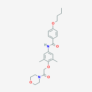 4-butoxy-N-{3,5-dimethyl-4-[2-(4-morpholinyl)-2-oxoethoxy]phenyl}benzamide