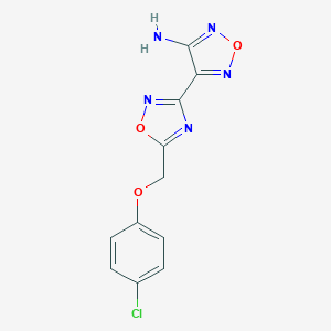 4-{5-[(4-Chlorophenoxy)methyl]-1,2,4-oxadiazol-3-yl}-1,2,5-oxadiazol-3-amine