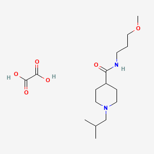 molecular formula C16H30N2O6 B3949725 N-(3-methoxypropyl)-1-(2-methylpropyl)piperidine-4-carboxamide;oxalic acid 