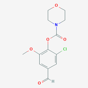 2-Chloro-4-formyl-6-methoxyphenyl morpholine-4-carboxylate