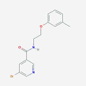 5-bromo-N-[2-(3-methylphenoxy)ethyl]nicotinamide