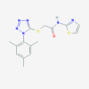 2-[(1-Mesityl-1H-tetraazol-5-yl)sulfanyl]-N-(1,3-thiazol-2-yl)acetamide