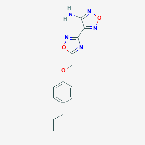 4-{5-[(4-Propylphenoxy)methyl]-1,2,4-oxadiazol-3-yl}-1,2,5-oxadiazol-3-amine
