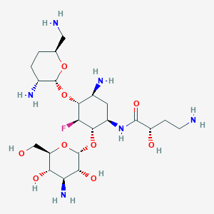 molecular formula C22H43FN6O9 B039500 5-Deoxy-5-fluoroarbekacin CAS No. 119783-91-4