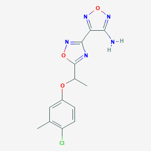 4-{5-[1-(4-Chloro-3-methylphenoxy)ethyl]-1,2,4-oxadiazol-3-yl}-1,2,5-oxadiazol-3-amine