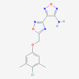 4-{5-[(4-Chloro-3,5-dimethylphenoxy)methyl]-1,2,4-oxadiazol-3-yl}-1,2,5-oxadiazol-3-amine