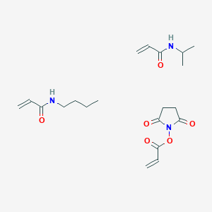 molecular formula C20H31N3O6 B039503 N-butylprop-2-enamide;(2,5-dioxopyrrolidin-1-yl) prop-2-enoate;N-propan-2-ylprop-2-enamide CAS No. 118519-84-9