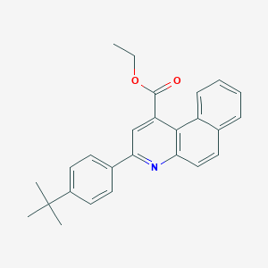 molecular formula C26H25NO2 B395032 Ethyl 3-(4-tert-butylphenyl)benzo[f]quinoline-1-carboxylate 