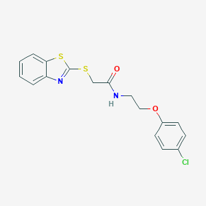 2-(1,3-Benzothiazol-2-ylsulfanyl)-N-[2-(4-chlorophenoxy)ethyl]acetamide