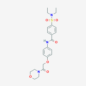 4-[(diethylamino)sulfonyl]-N~1~-[4-(2-morpholino-2-oxoethoxy)phenyl]benzamide