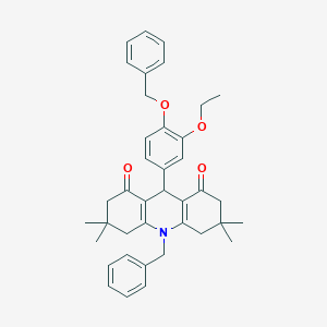 10-benzyl-9-[4-(benzyloxy)-3-ethoxyphenyl]-3,3,6,6-tetramethyl-3,4,6,7,9,10-hexahydro-1,8(2H,5H)-acridinedione