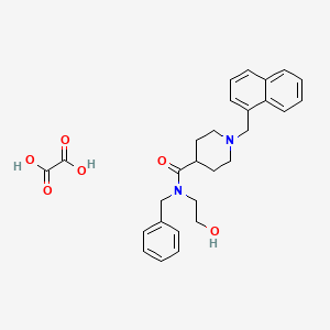 molecular formula C28H32N2O6 B3950566 N-benzyl-N-(2-hydroxyethyl)-1-(naphthalen-1-ylmethyl)piperidine-4-carboxamide;oxalic acid 