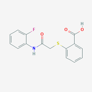 2-({2-[(2-Fluorophenyl)amino]-2-oxoethyl}thio)benzoic acid
