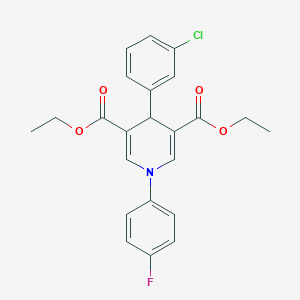 Diethyl 4-(3-chlorophenyl)-1-(4-fluorophenyl)-1,4-dihydropyridine-3,5-dicarboxylate