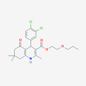 2-Propoxyethyl 4-(3,4-dichlorophenyl)-2,7,7-trimethyl-5-oxo-1,4,5,6,7,8-hexahydro-3-quinolinecarboxylate