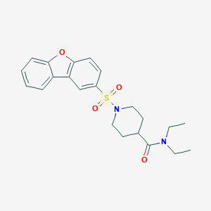 molecular formula C22H26N2O4S B395111 1-dibenzofuran-2-ylsulfonyl-N,N-diethylpiperidine-4-carboxamide 