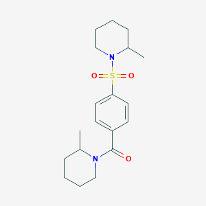 molecular formula C19H28N2O3S B395116 [4-(2-Methyl-piperidine-1-sulfonyl)-phenyl]-(2-methyl-piperidin-1-yl)-methanone 