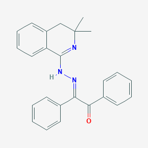 (2E)-2-[(3,3-dimethyl-4H-isoquinolin-1-yl)hydrazinylidene]-1,2-diphenylethanone