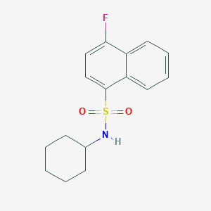 molecular formula C16H18FNO2S B395130 N-cyclohexyl-4-fluoronaphthalene-1-sulfonamide 
