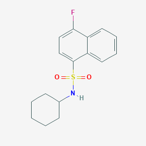 molecular formula C16H18FNO2S B395130 N-Cyclohexyl-4-fluoro-1-naphthalenesulfonamide 