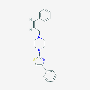 molecular formula C22H23N3S B395131 1-Cinnamyl-4-(4-phenyl-1,3-thiazol-2-yl)piperazine 
