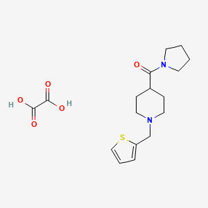 molecular formula C17H24N2O5S B3951374 Oxalic acid;pyrrolidin-1-yl-[1-(thiophen-2-ylmethyl)piperidin-4-yl]methanone 