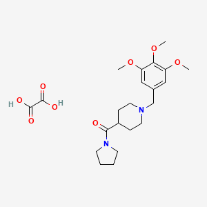 molecular formula C22H32N2O8 B3951398 Oxalic acid;pyrrolidin-1-yl-[1-[(3,4,5-trimethoxyphenyl)methyl]piperidin-4-yl]methanone 