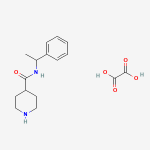 molecular formula C16H22N2O5 B3951431 oxalic acid;N-(1-phenylethyl)piperidine-4-carboxamide 