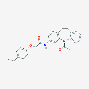 molecular formula C26H26N2O3 B395144 N-(11-acetyl-5,6-dihydrobenzo[b][1]benzazepin-2-yl)-2-(4-ethylphenoxy)acetamide 