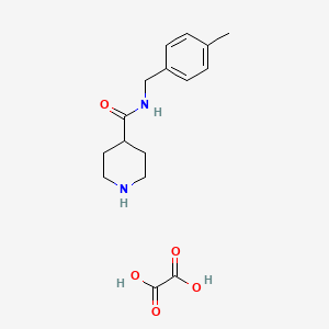 molecular formula C16H22N2O5 B3951480 N-[(4-methylphenyl)methyl]piperidine-4-carboxamide;oxalic acid 