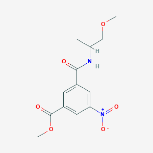 molecular formula C13H16N2O6 B3951595 Methyl 3-[(1-methoxypropan-2-yl)carbamoyl]-5-nitrobenzoate 