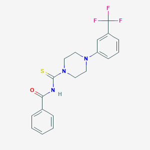 molecular formula C19H18F3N3OS B395163 N-[4-[3-(trifluoromethyl)phenyl]piperazine-1-carbothioyl]benzamide 