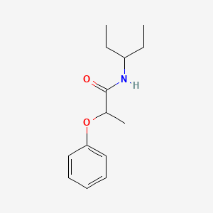 molecular formula C14H21NO2 B3951636 N-(pentan-3-yl)-2-phenoxypropanamide 