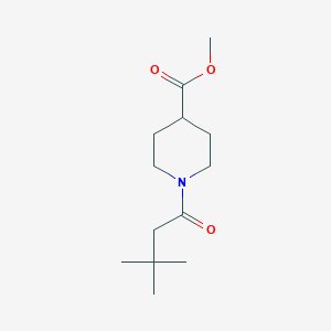 molecular formula C13H23NO3 B3951785 Methyl 1-(3,3-dimethylbutanoyl)piperidine-4-carboxylate 