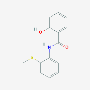 molecular formula C14H13NO2S B395191 2-hydroxy-N-[2-(methylthio)phenyl]benzamide CAS No. 447413-03-8